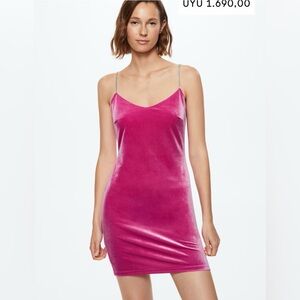 (44)MANGO  Pink DRESS EXCELLENT CONDITIONS SIZE L